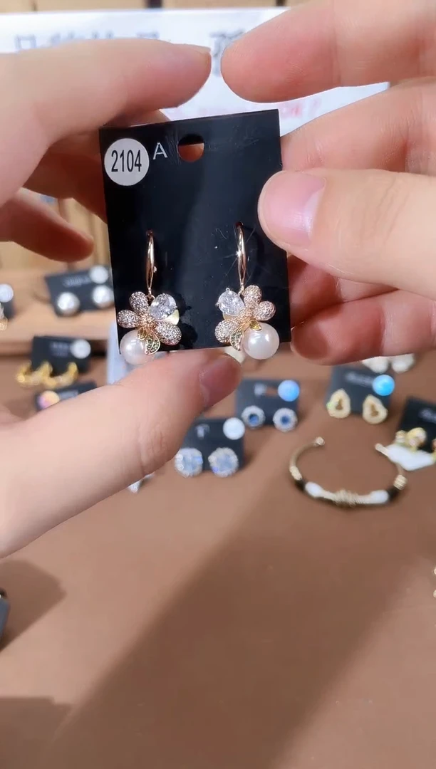 铜合金925银锆石豆2104