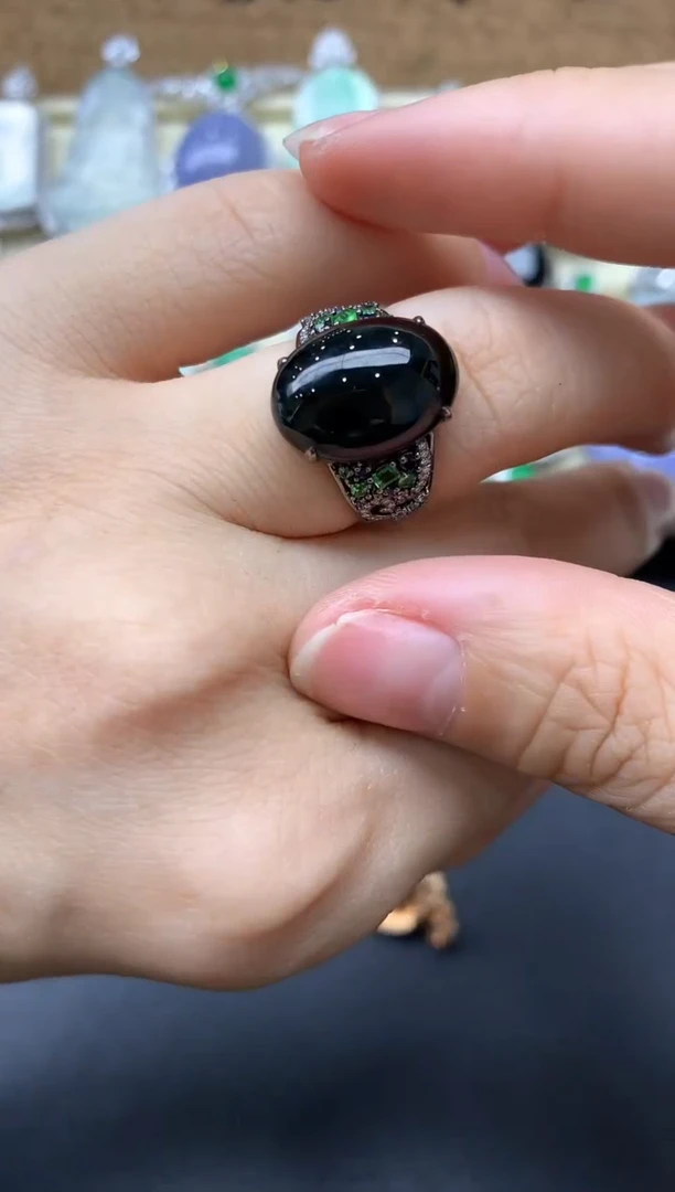 【闪购商品】翡翠戒指18K金镶嵌520-中国好珍宝