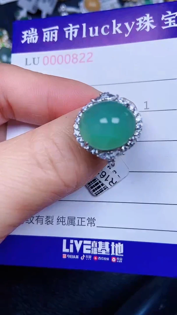 颈饰银S925镶嵌翡翠0822