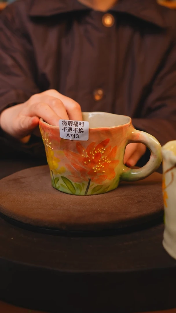 【闪购商品】瓷片景德镇手绘瓷器高温釉下彩--微瑕