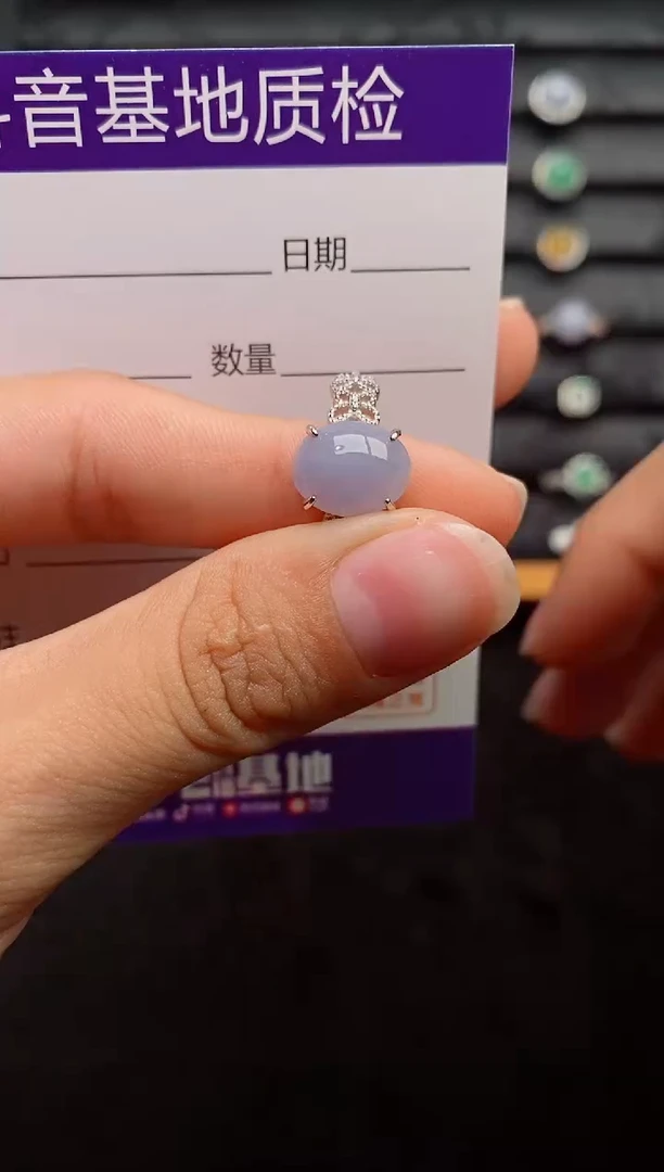 银S925镶嵌戒指翡翠1