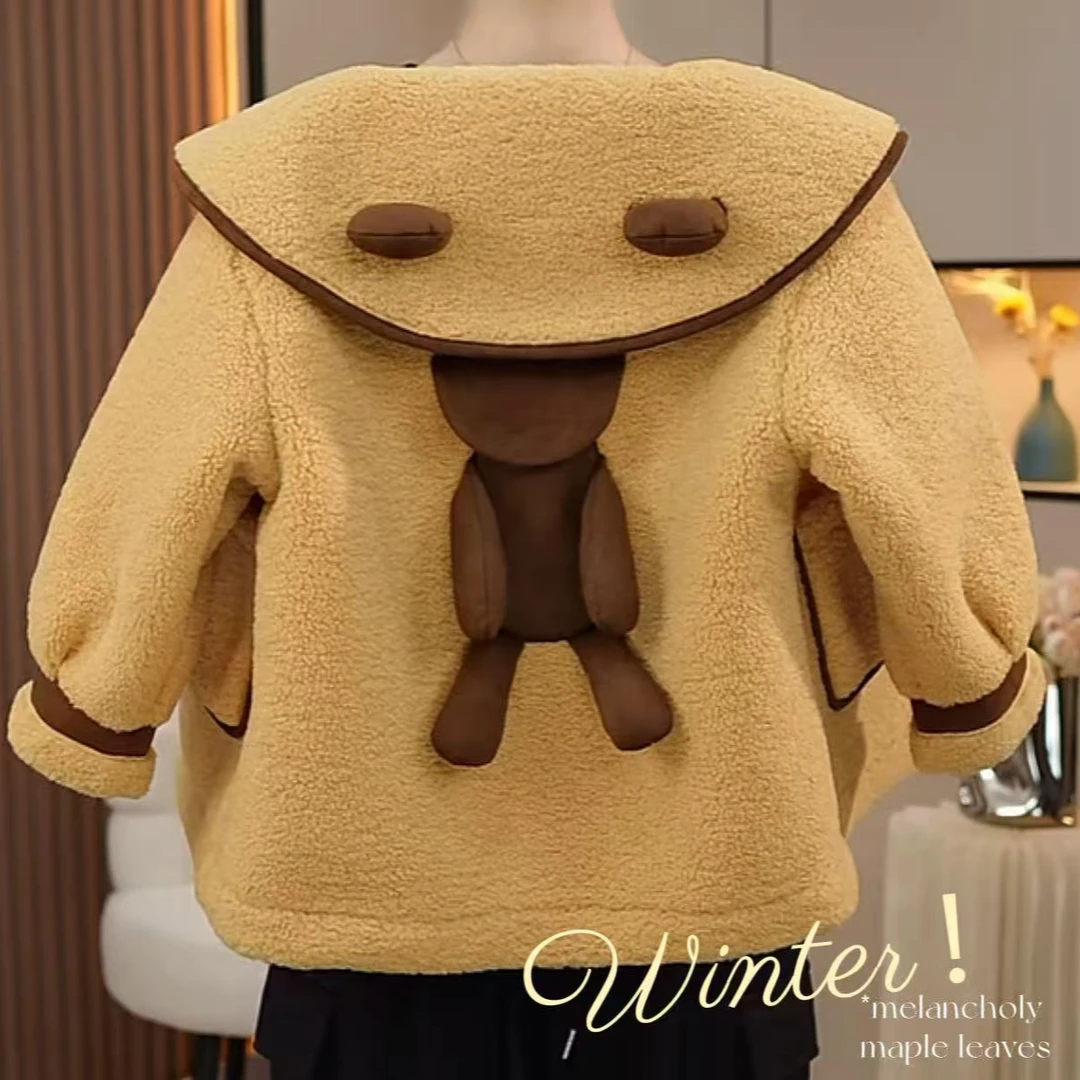 女童秋冬外套韩版2025新款洋气加绒加厚上衣