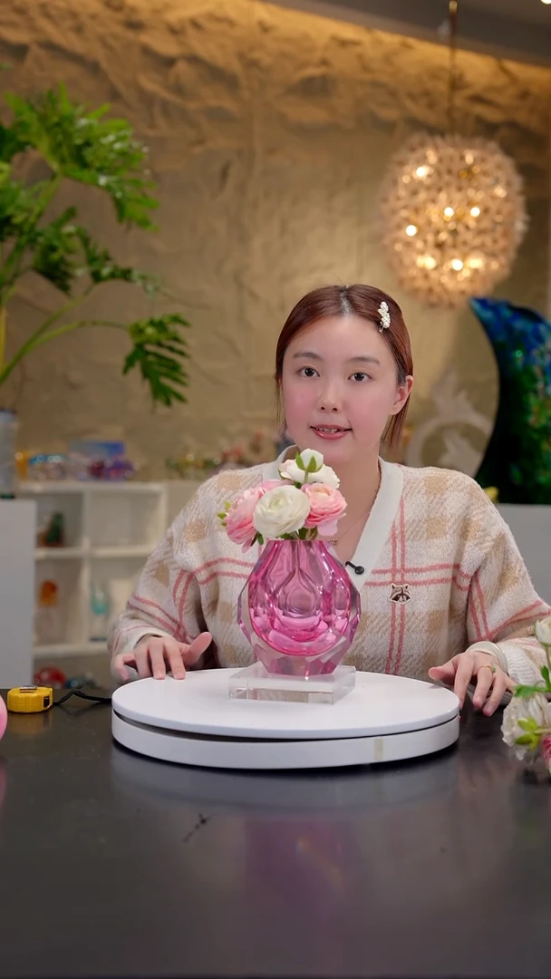 摆件金红色钻石切面香薰瓶