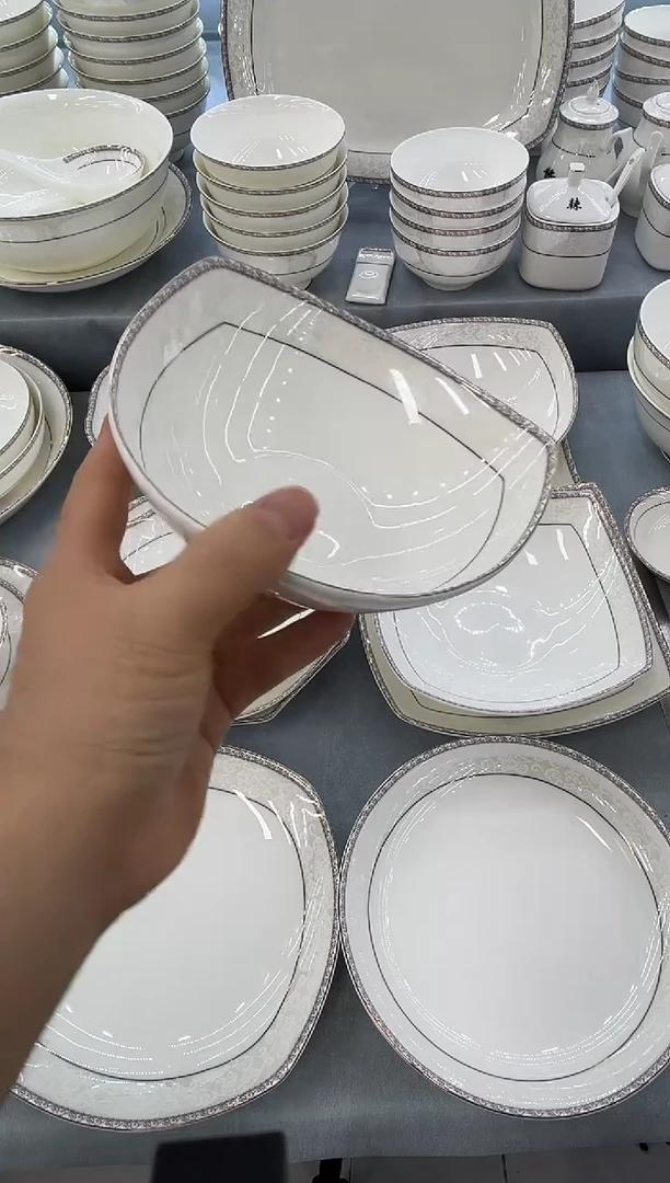骨瓷玲珑6三角2个