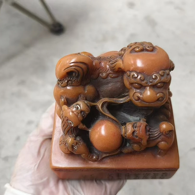 精品摆件好漂亮狮子印