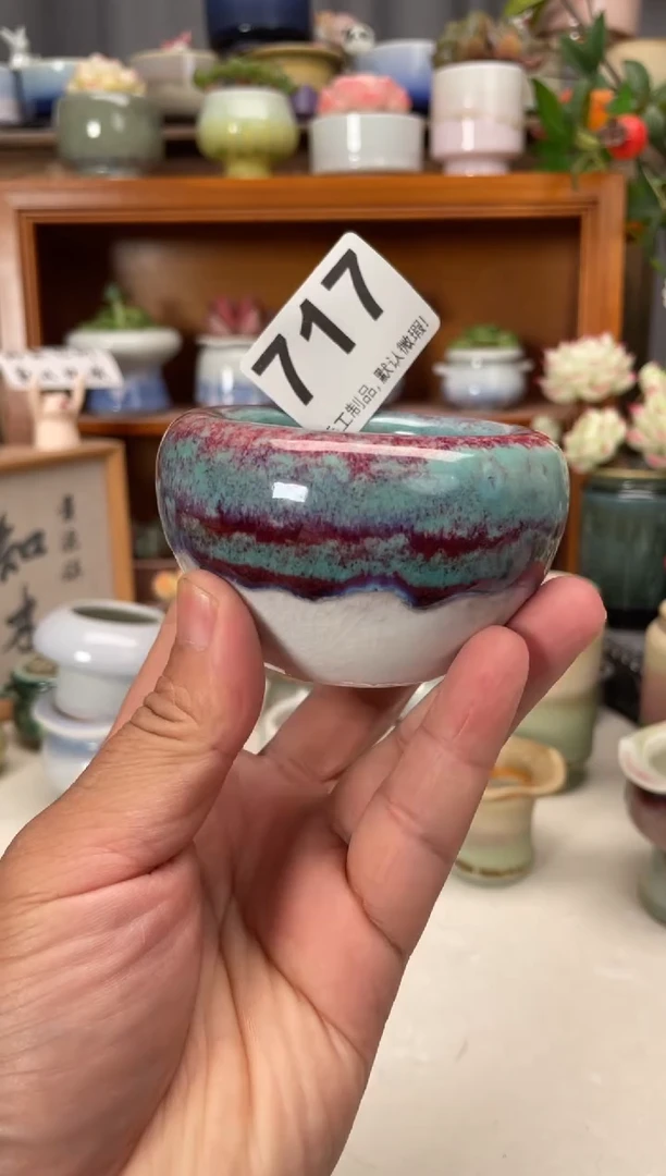 瓷片717知木花盆小芳