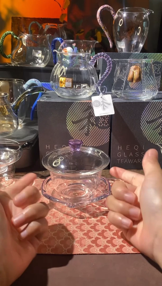 禾器 禅语盖碗，浅紫。。。。。