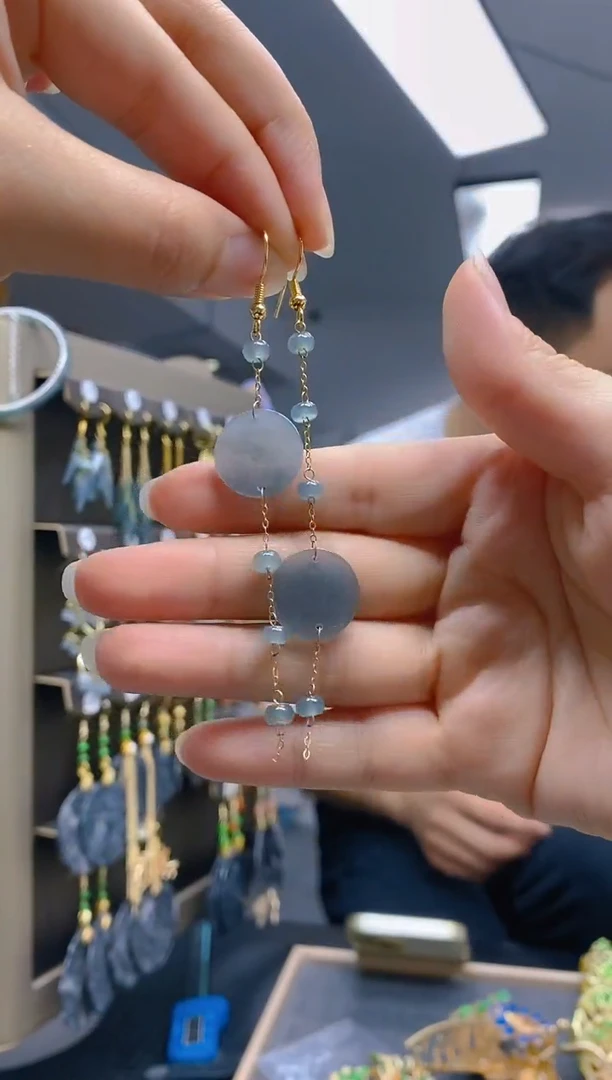 【闪购商品】翡翠耳饰合金0501翡翠耳钩