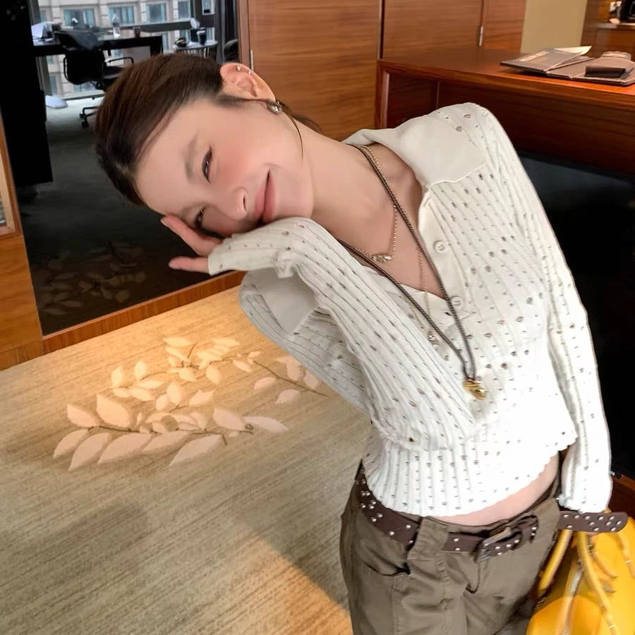 2025早秋新款时尚套装气质显瘦洋气休闲百搭性感辣妹针织上衣长裤