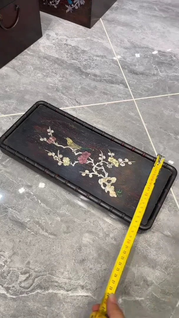 木喜鹊登梅长茶盘