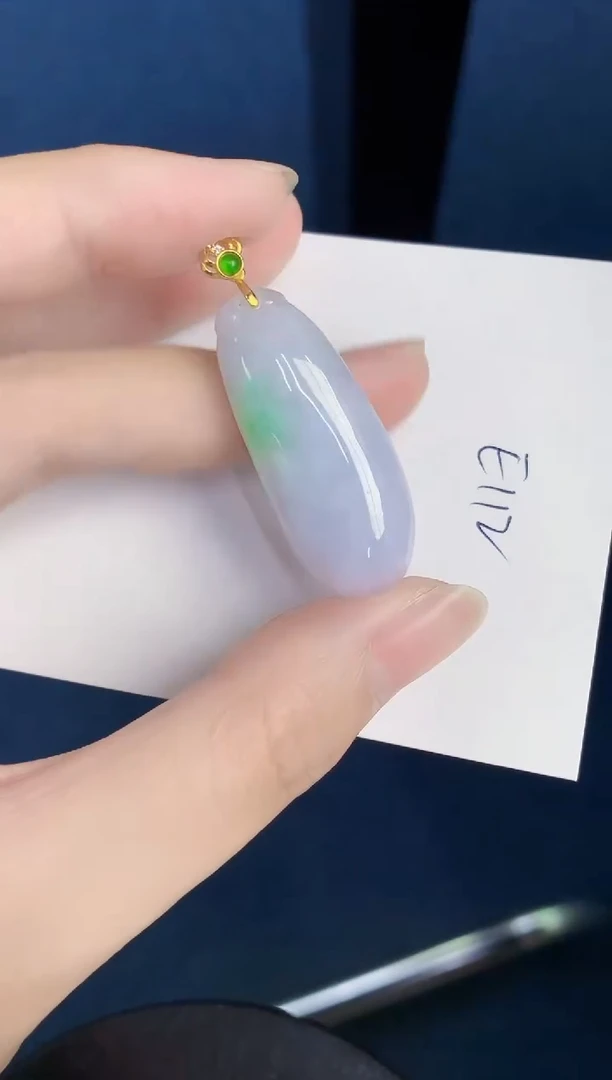 翡翠银S925镶嵌颈饰天然翡翠缅甸A货