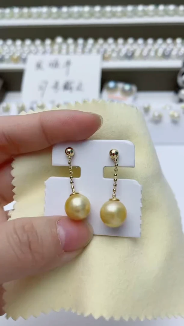 【闪购商品】海水珍珠耳饰银S925镶嵌A73