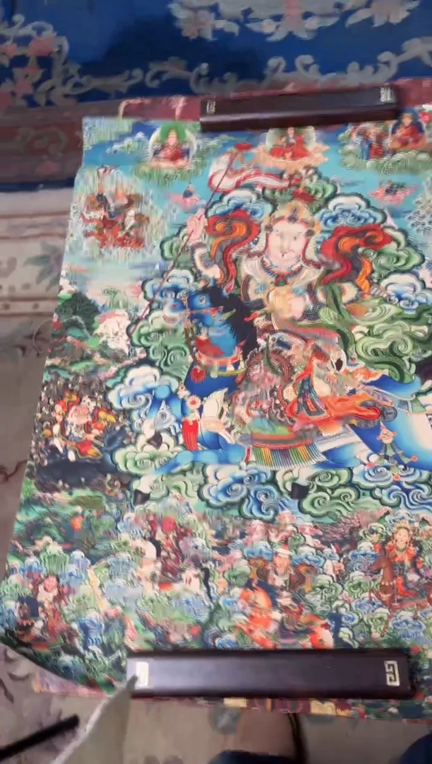卷轴画龙妹的唐卡tk16