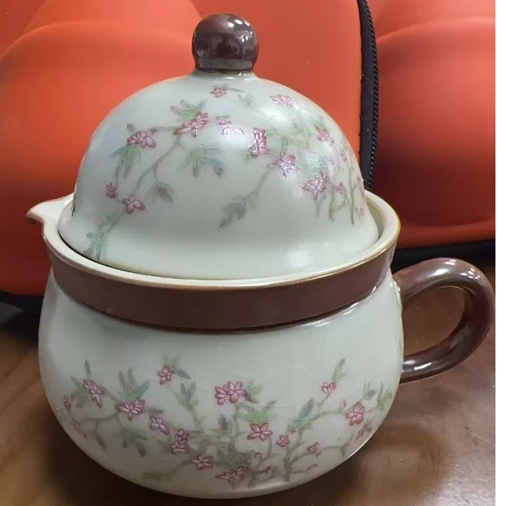 YS405-汝窑桃花旅行茶具