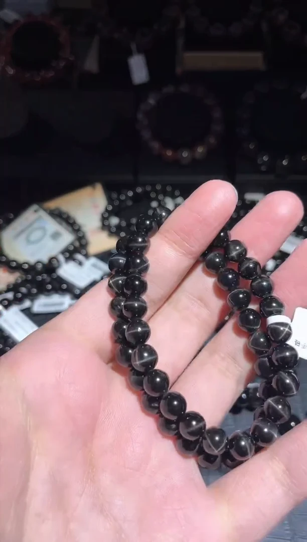 【闪购商品】透辉石手链未镶嵌透辉石单圈A7.5（多样性发其一）