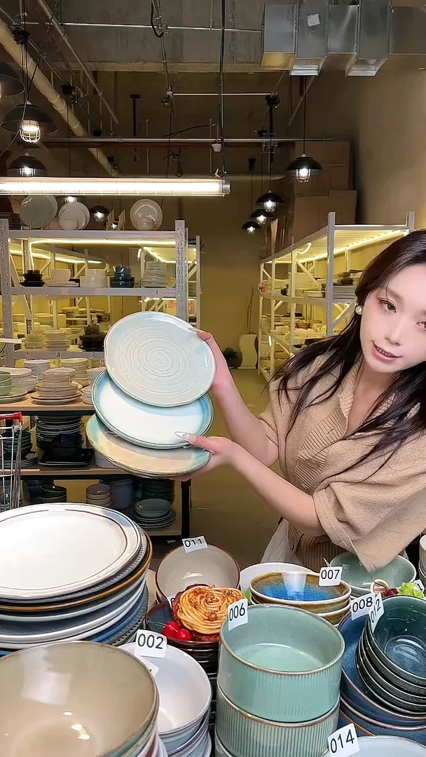 瓷155 外贸尾货高温釉下彩陶瓷餐具默认微瑕