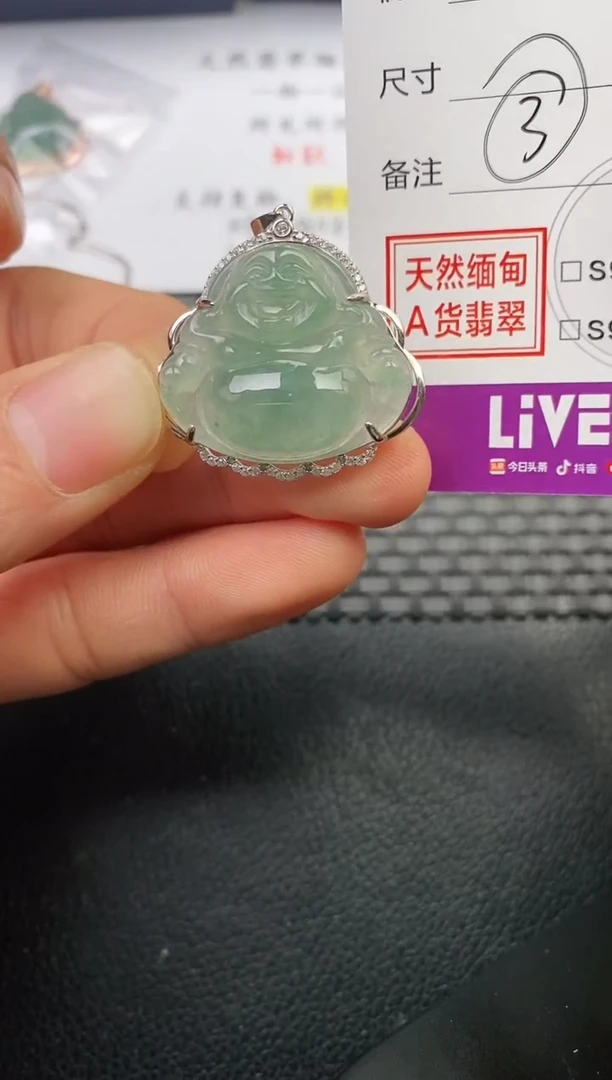 颈饰银S925镶嵌翡翠L**姐挂件