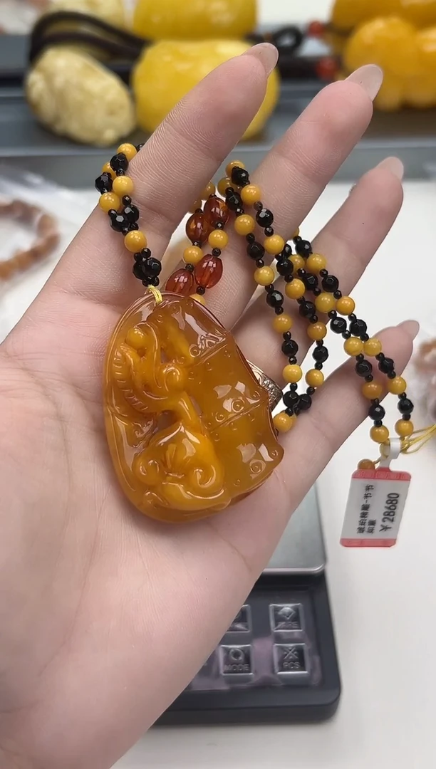 裸石琥珀未镶嵌天然琥珀蜜蜡吊坠