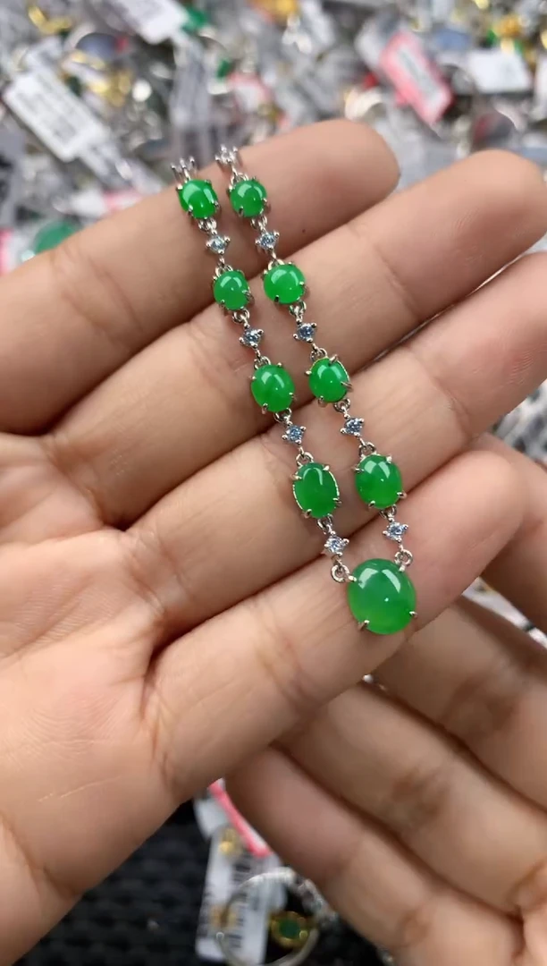 银S925镶嵌戒指翡翠15-15-15         1