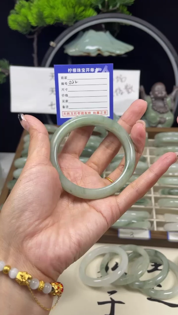 石英质玉（天山翠）手镯未镶嵌022