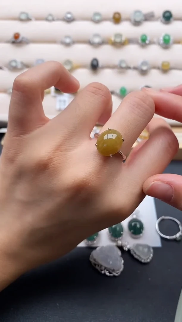 银S925镶嵌戒指翡翠22222222+9