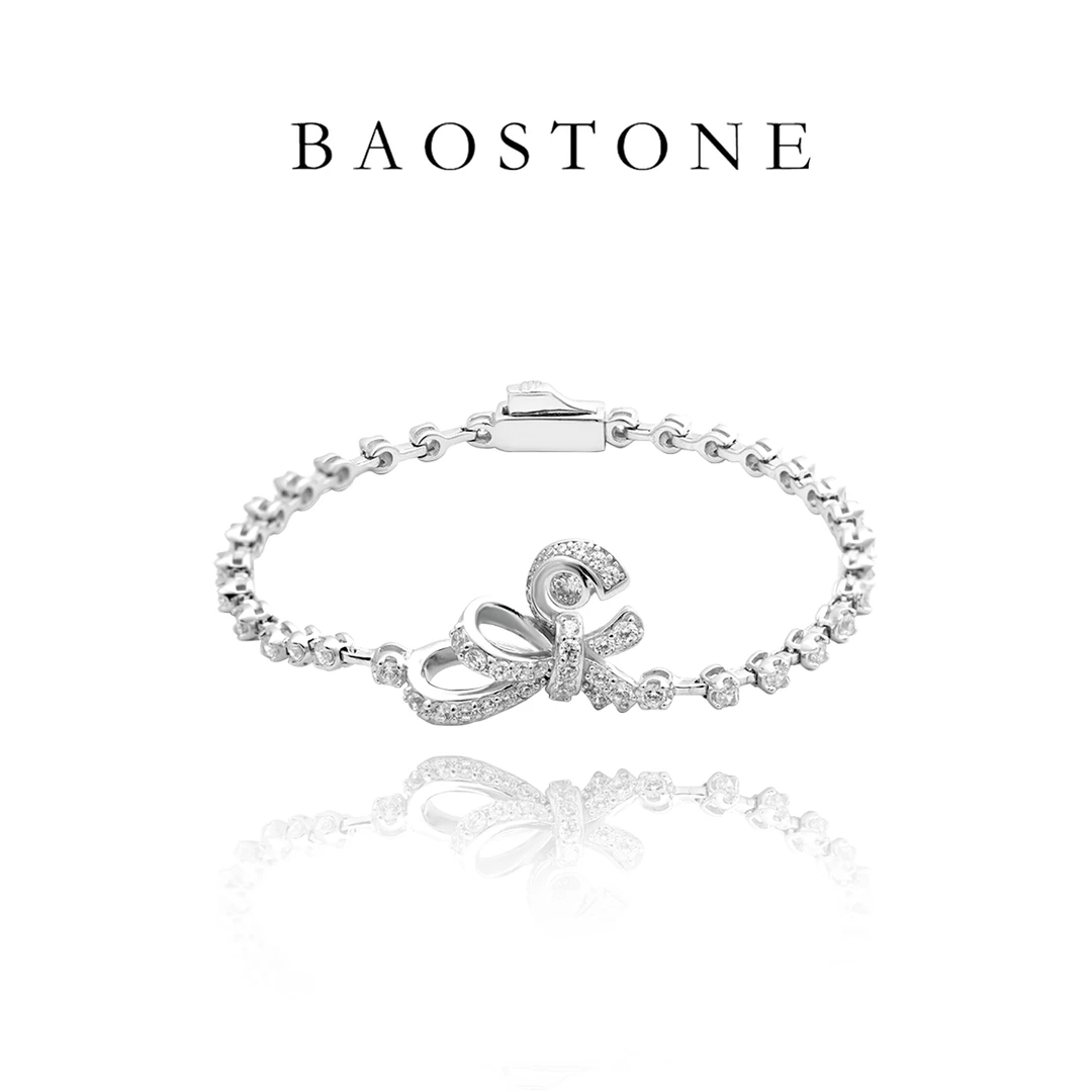 BAOSTONE 925银合成锆石手链 【N5系列满钻手链】轻奢简约百搭s-290