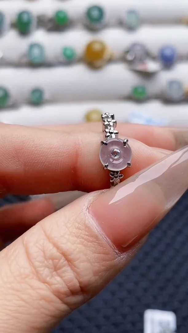 银S925镶嵌戒指翡翠0632