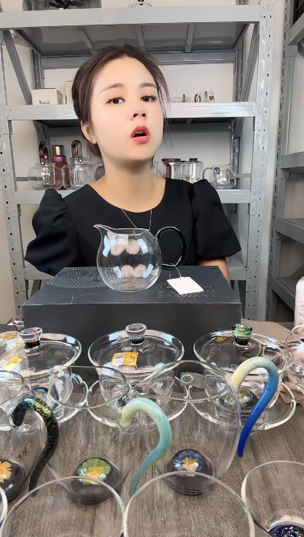 手工艺品玻璃禾器 畅然公道杯 墨绿色