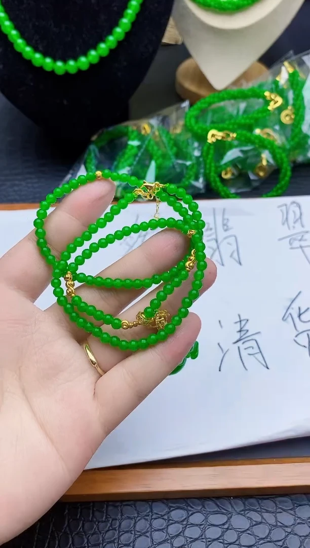 翡翠未镶嵌颈饰万能扣项链卡4