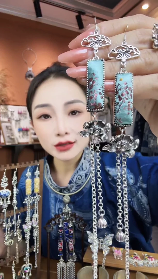 刺绣纯手工民族风耳环