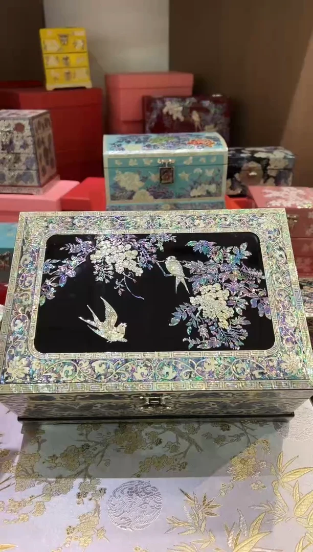 按扣绒布底·微瑕·弘贝雅螺钿漆器文化馆
