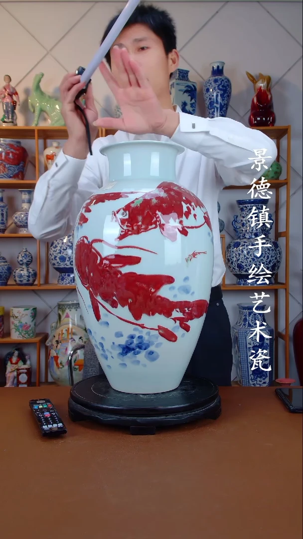 瓶景德镇手工手绘陶瓷摆件47