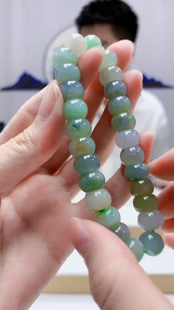 未镶嵌定制翡翠5028zm-毛货手串159
