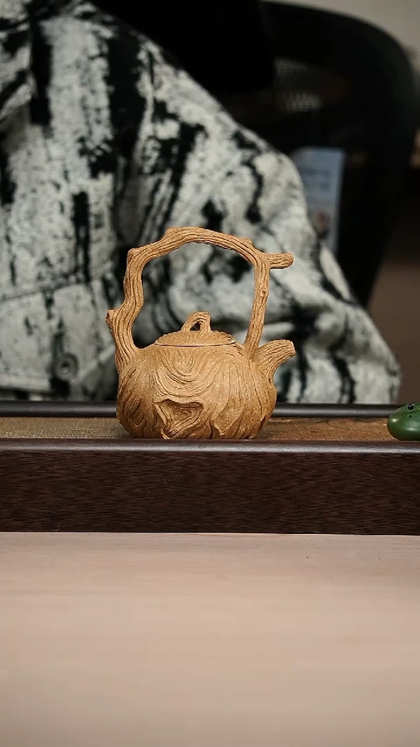 【闪购商品】紫砂茶壶木纹供春 本山段泥 180cc