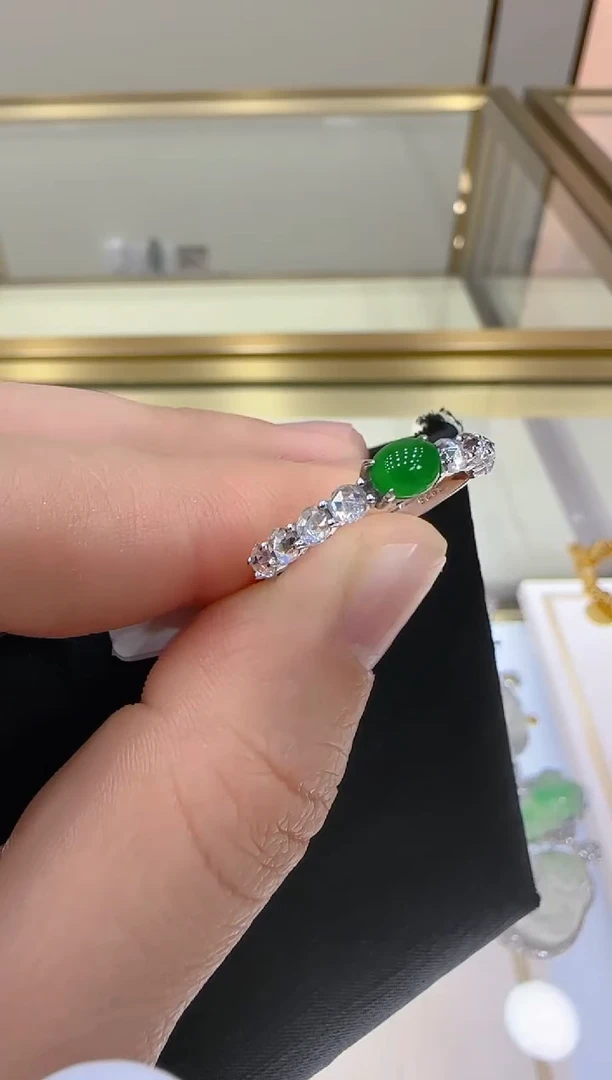 【闪购商品】翡翠戒指银S925镶嵌团购多样性发一件