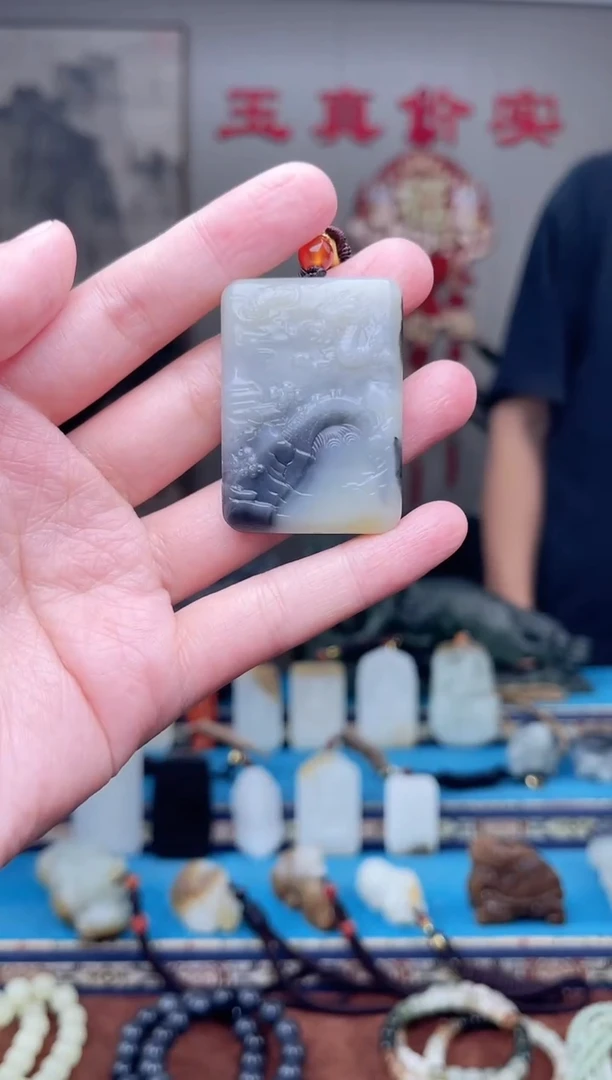 和田玉未镶嵌挂件1