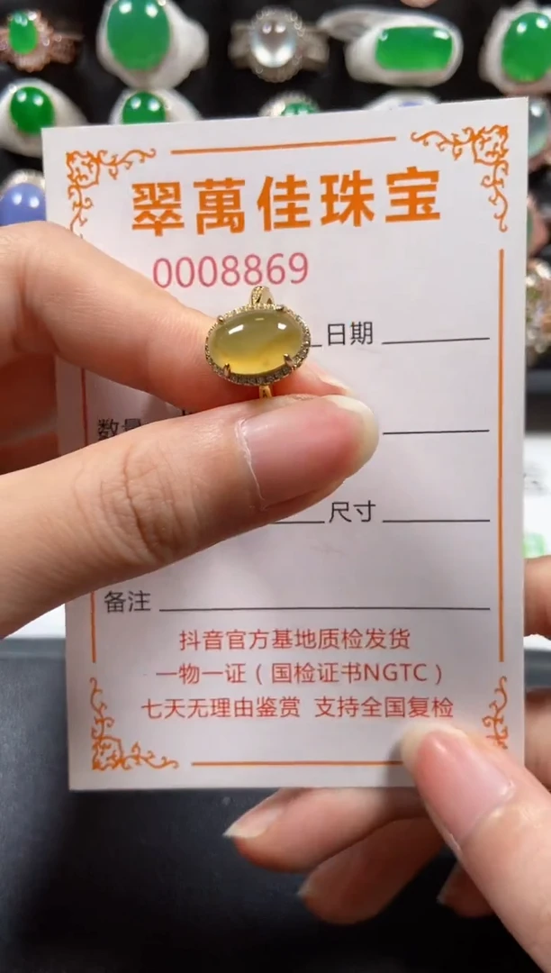 银S925镶嵌戒指翡翠8869