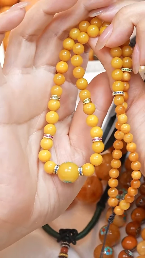 蜜蜡颈饰未镶嵌6395天然蜜蜡珠宝奇石云端妖孽妖花全部保真