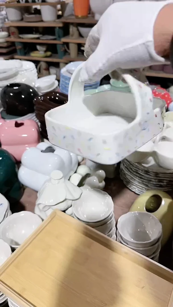 【闪购商品】瓷片方提篮微瑕 凑满20元包邮