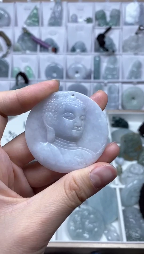 【闪购商品】翡翠颈饰未镶嵌紫佛头
