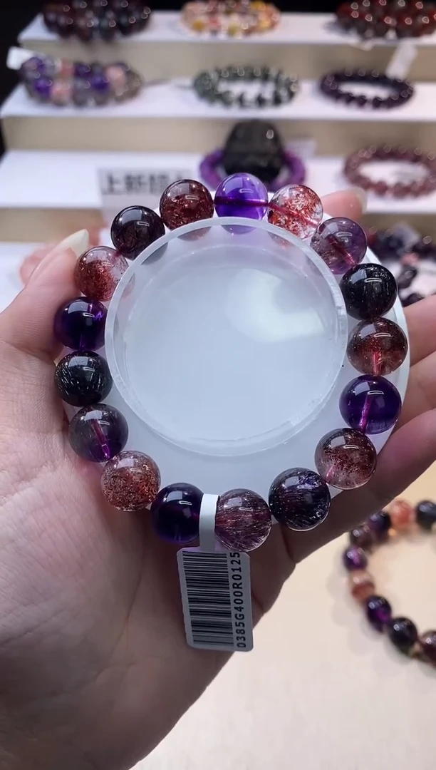 【闪购商品】水晶手链未镶嵌黑加仑超七12m+