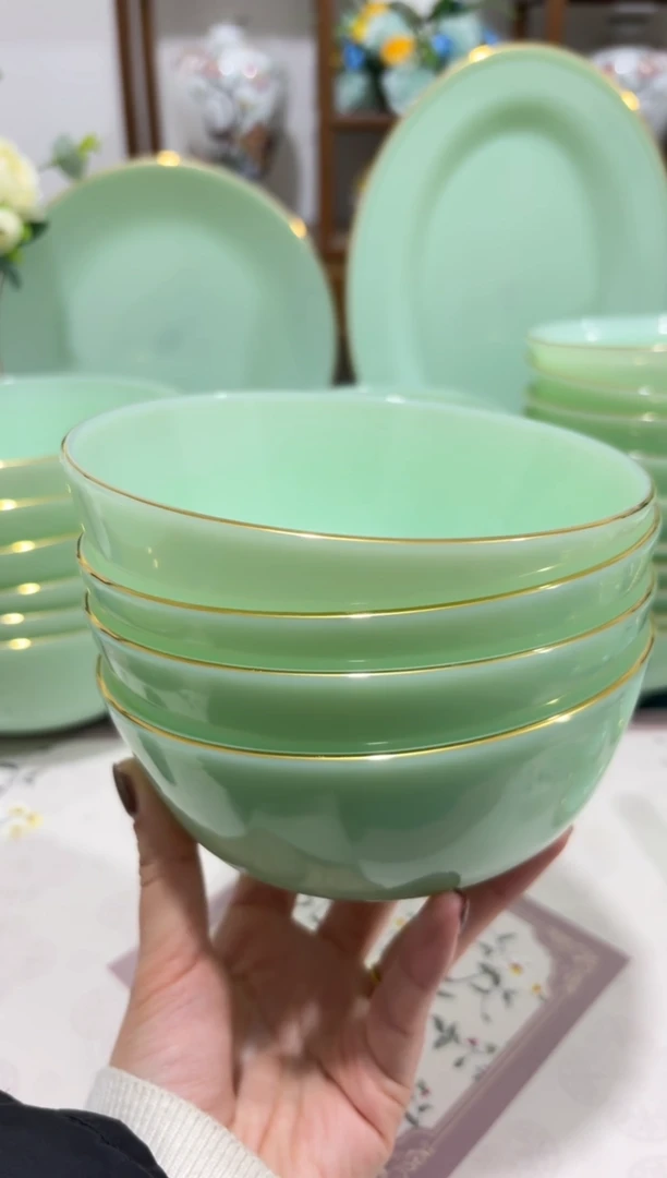 5.5英寸玉瓷碗4个口径13.8厘米