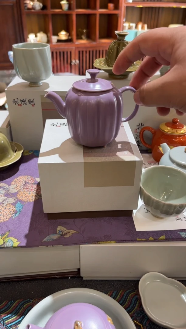 紫色黛叶壶茶具茶具