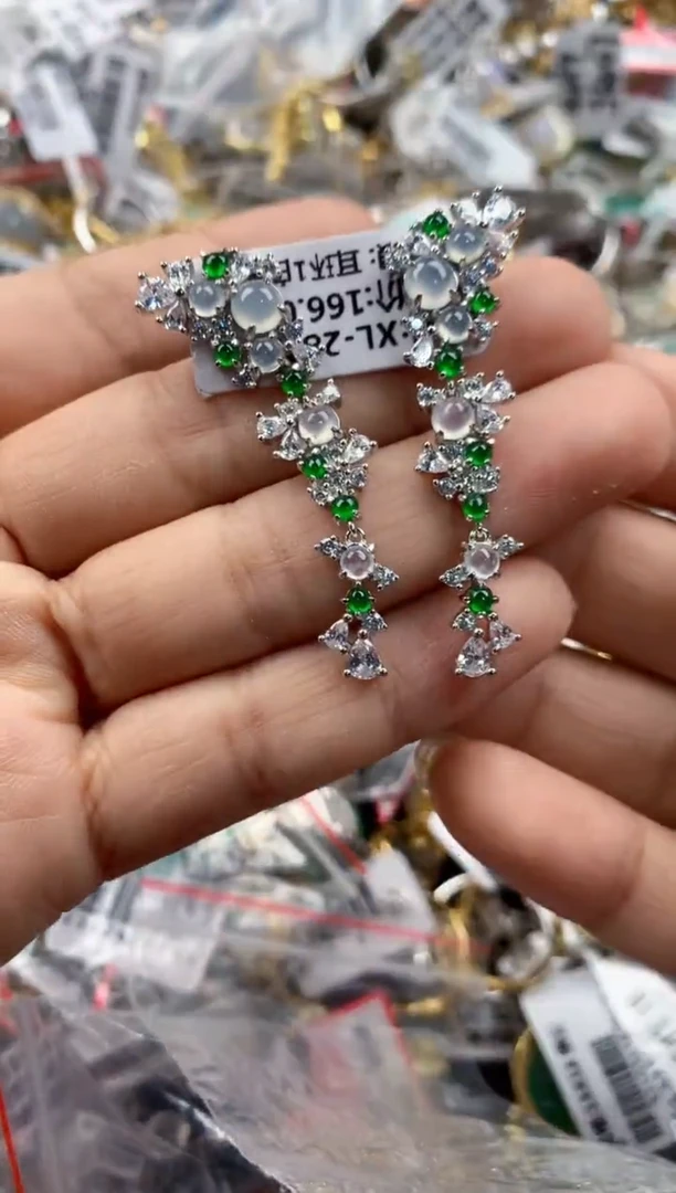 银S925镶嵌戒指翡翠222----1