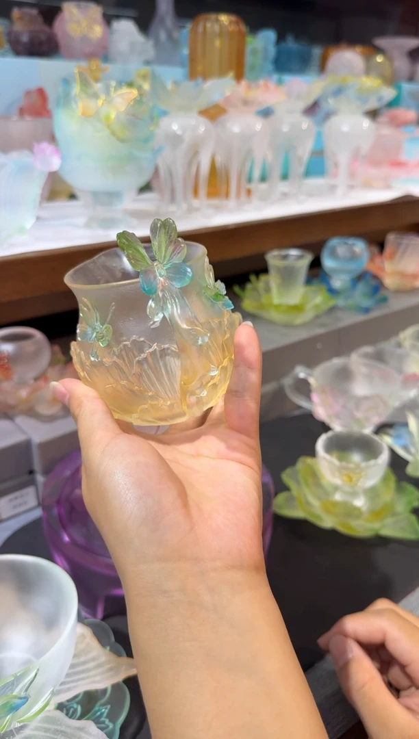 摆件简*蝶恋花公道杯心缘甄