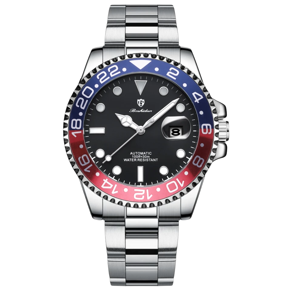 时尚大气水鬼系列防水夜光精钢男士腕表9113G专属