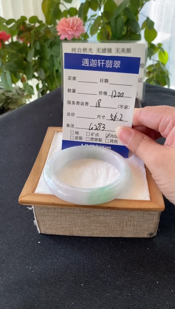 未镶嵌手镯翡翠56.2圈口 G283编码