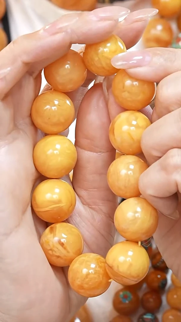 蜜蜡颈饰未镶嵌5927天然蜜蜡珠宝奇石云端妖孽妖花全部保真