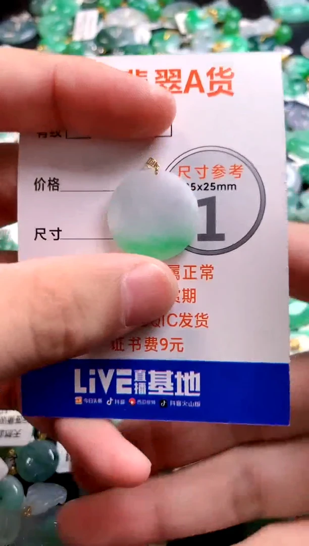 颈饰18K金镶嵌翡翠23000790