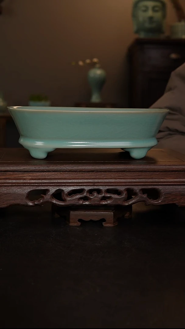 摆件瓷原产地原矿仿古釉水仙盆